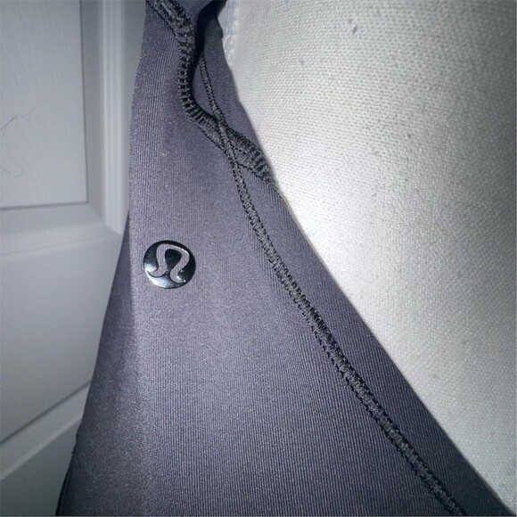 Lululemon City One-Piece bodysuit Womens L/XL Black Cross Back Open Back Yoga - Picture 6 of 15